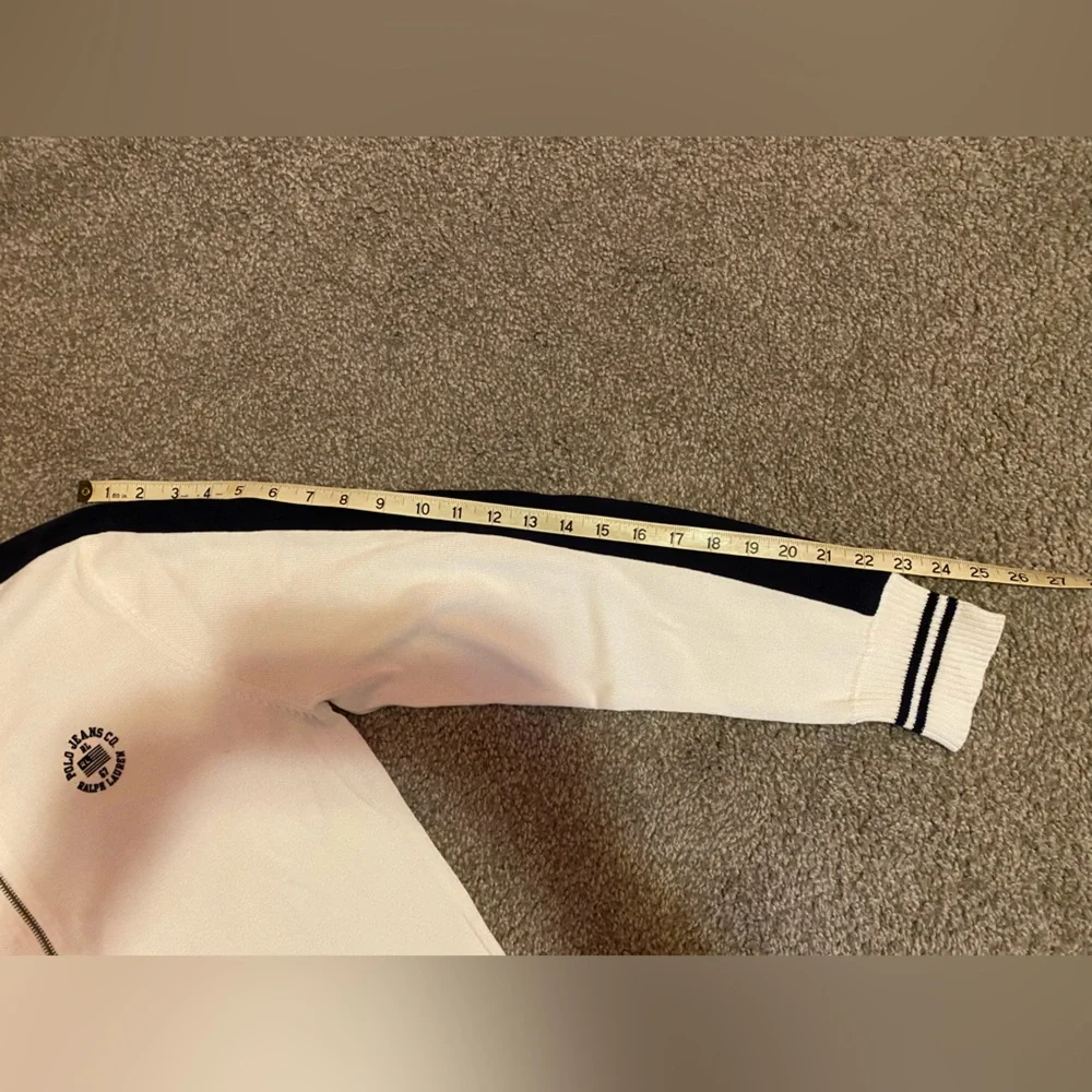 Polo Jeans Company white and navy sweater in size XL. NWOT - Picture 9 of 12